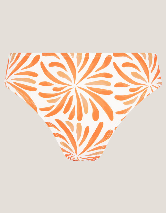 Cece Block Print Bikini Bottom, Orange (ORANGE), large