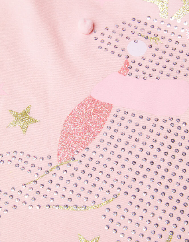 Christmas Sequin Reindeer Pyjama Set, Pink (PINK), large