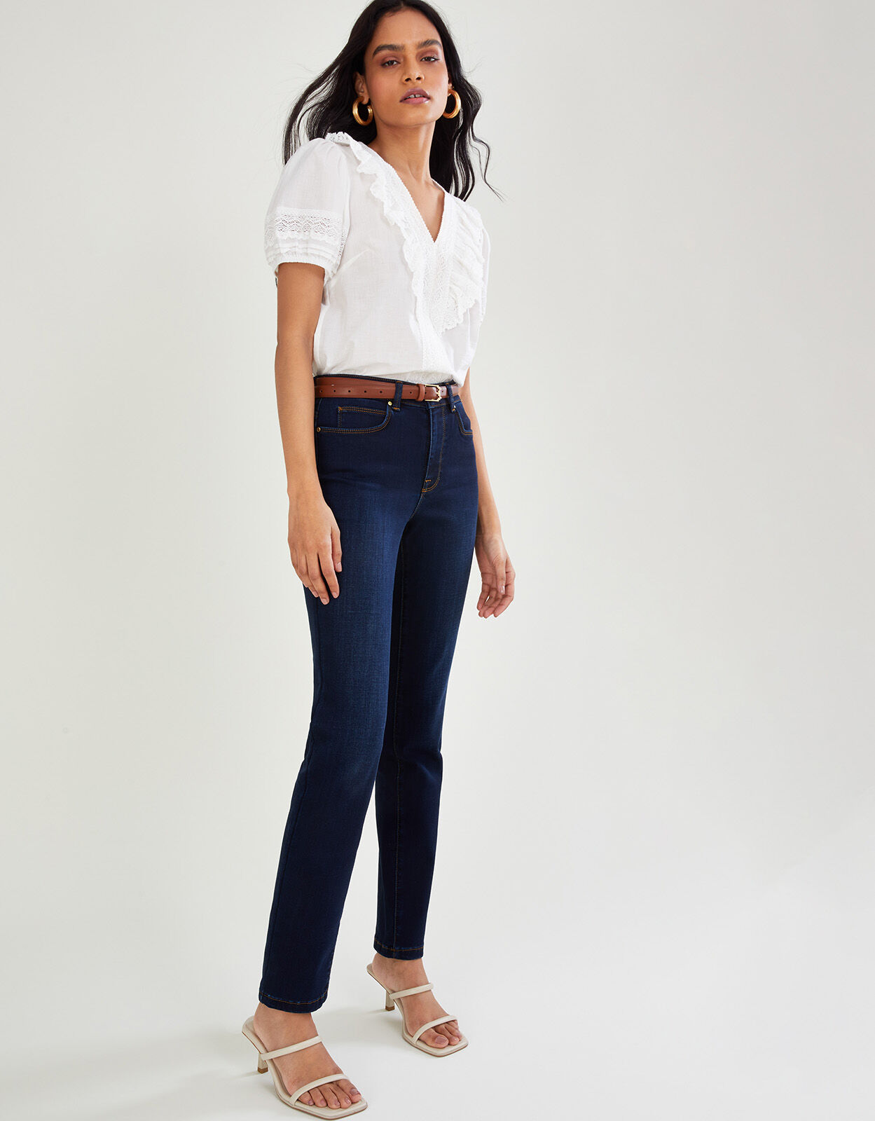 Azura Premium Short Length Jeans Blue Trousers Leggings Monsoon Global