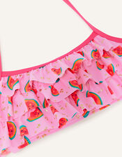 Watermelon Foil Print Bikini, Pink (PINK), large