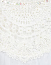 Estella Lace Bodice Occasion Dress, Ivory (IVORY), large