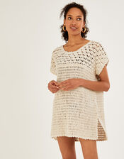 Crochet Tunic Dress, Ivory (IVORY), large