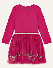 Sequin Christmas Disco Dress, Red (RED), large