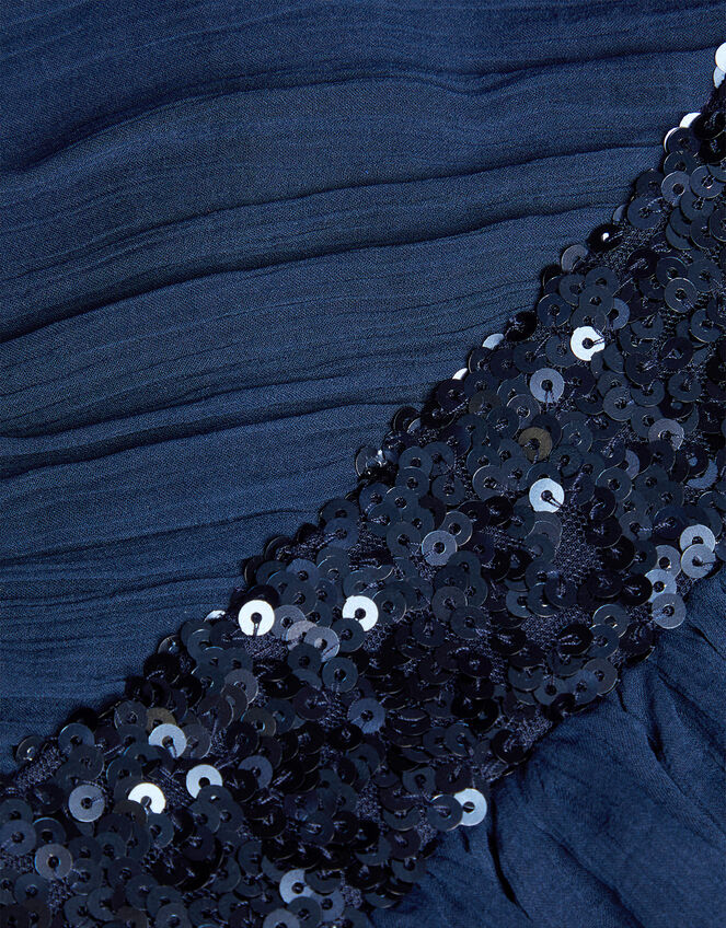 Abigail One-Shoulder Prom Dress, Blue (NAVY), large