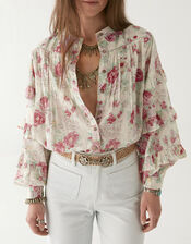Maison Hotel Floral Lolita Blouse, Multi (MULTI), large