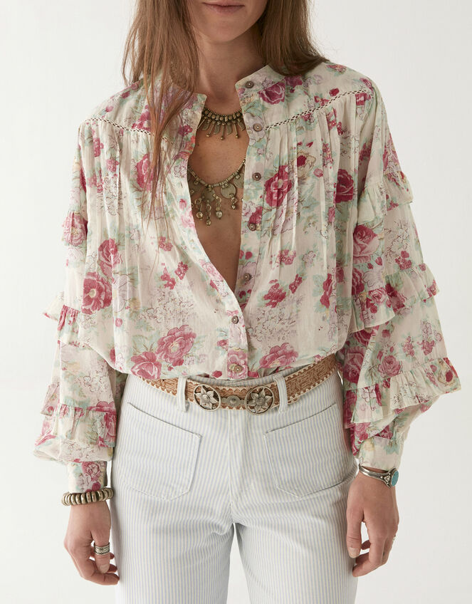 Maison Hotel Floral Lolita Blouse, Multi (MULTI), large