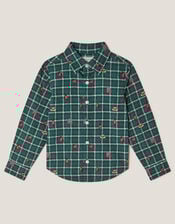 Christmas Check Shirt, Green (GREEN), large