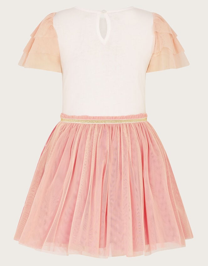 Sequin Rainbow Tulle Disco Dress, Pink (PINK), large
