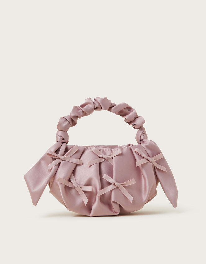 Mini Bow Satin Handbag, , large