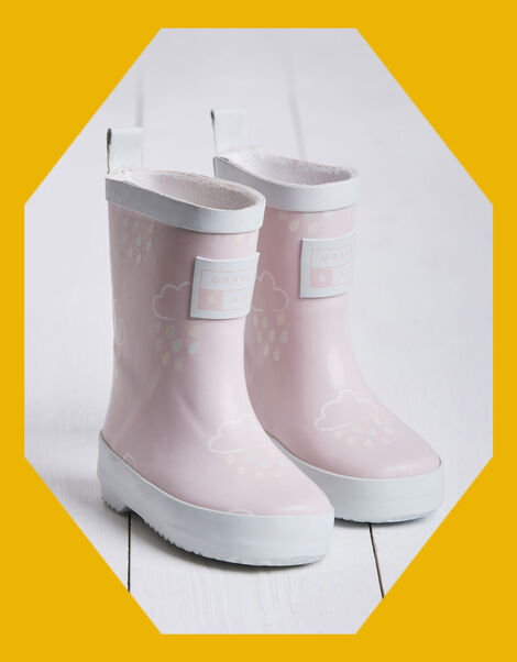 Grass and Air Colour-Revealing Wellies Pink, Pink (PINK), large
