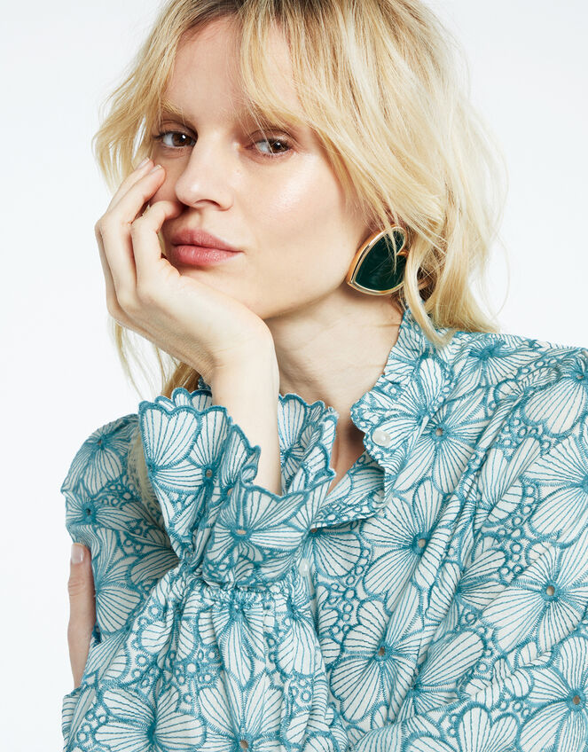 Fabienne Chapot Benoit Blouse, Teal (TEAL), large