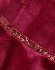 Viola Sequin Velvet Party Dress, Red (RED), large