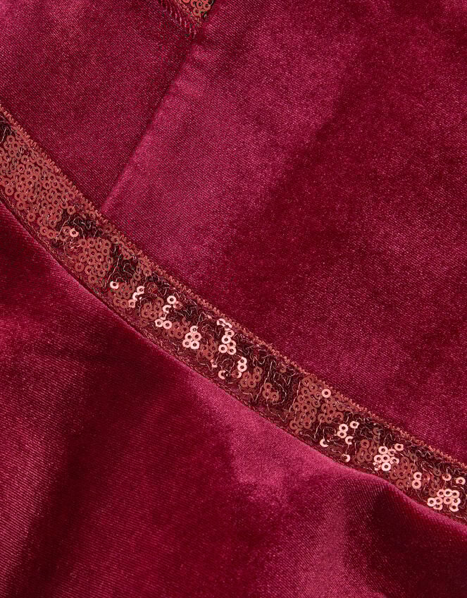 Viola Sequin Velvet Party Dress, Red (RED), large