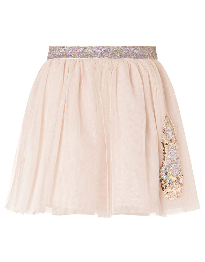 Sparkle Shoe Disco Skirt, Nude (NUDE), large