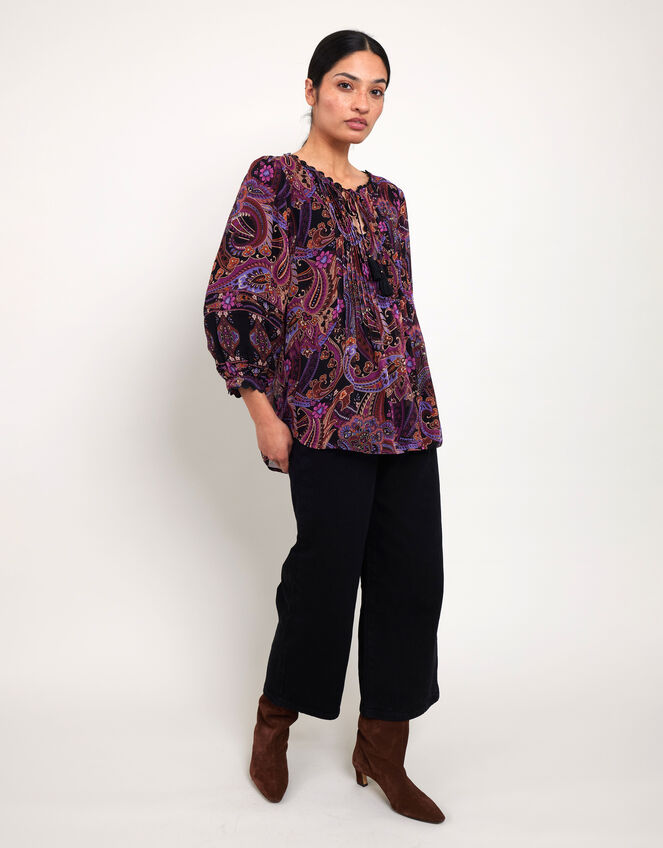 East Paisley Print Blouse, Multi (MULTI), large