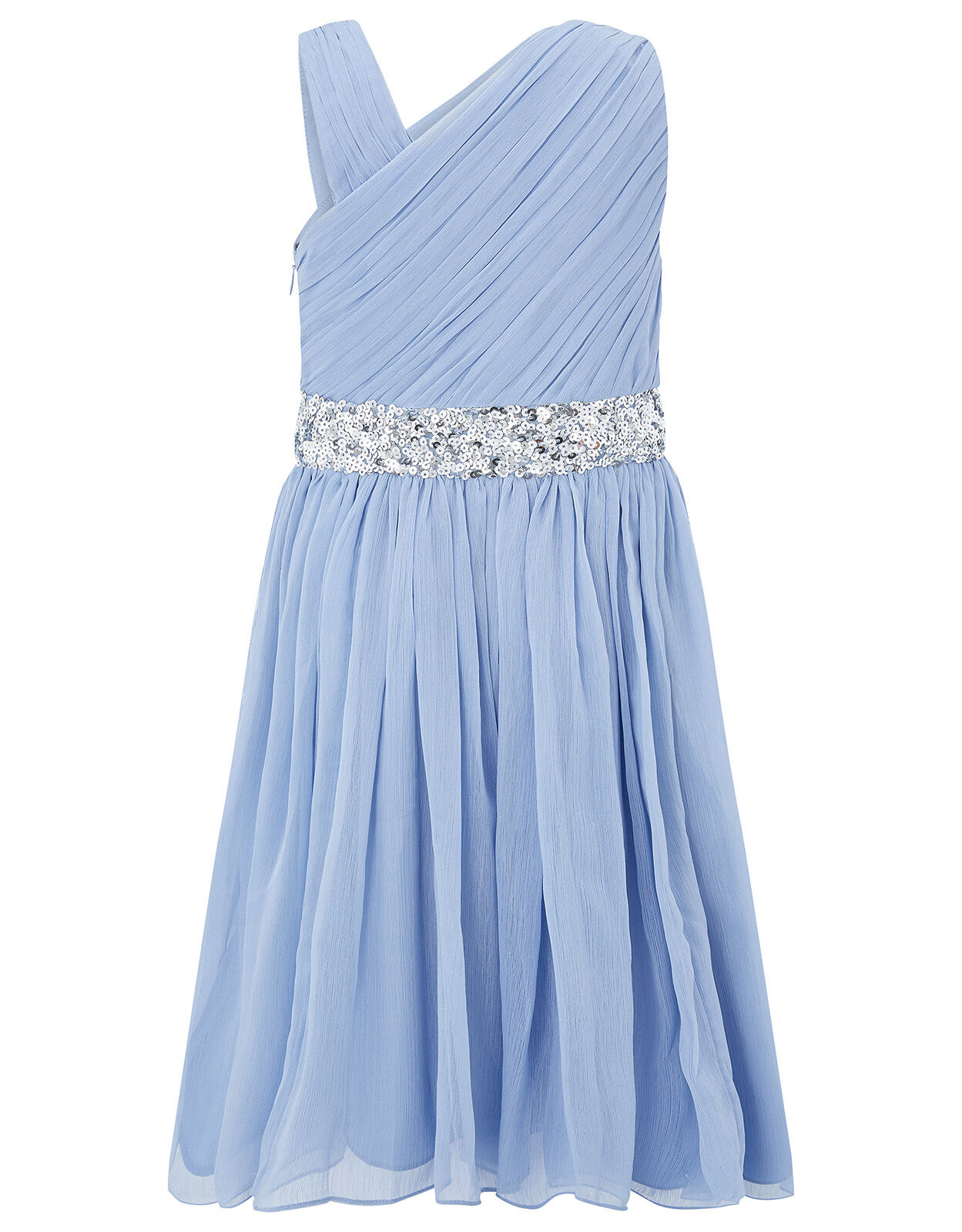 One Shoulder Sequin Dress Blue