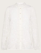 Kate Paisley Lace Blouse, Ivory (IVORY), large