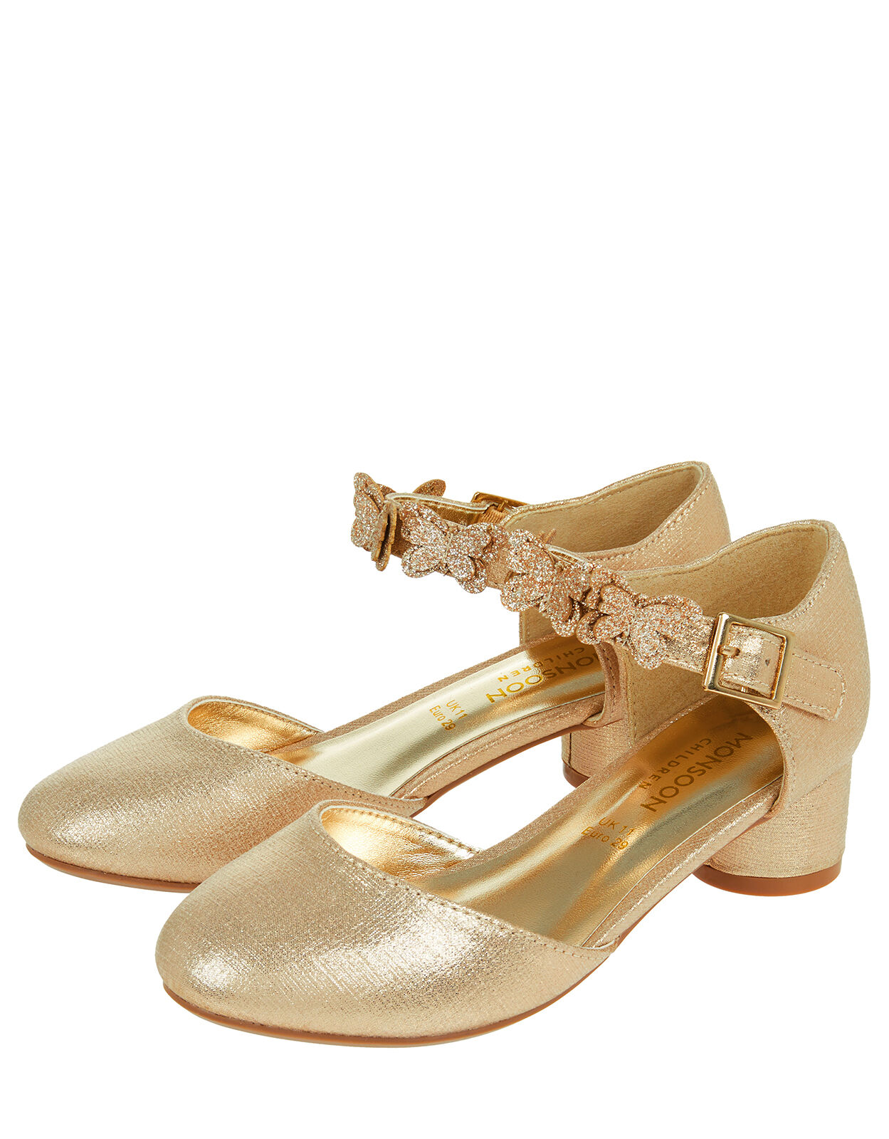 Savannah Butterfly Metallic Shoes Gold