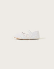 Baby Daisy Lace Walker Shoes, Ivory (IVORY), large