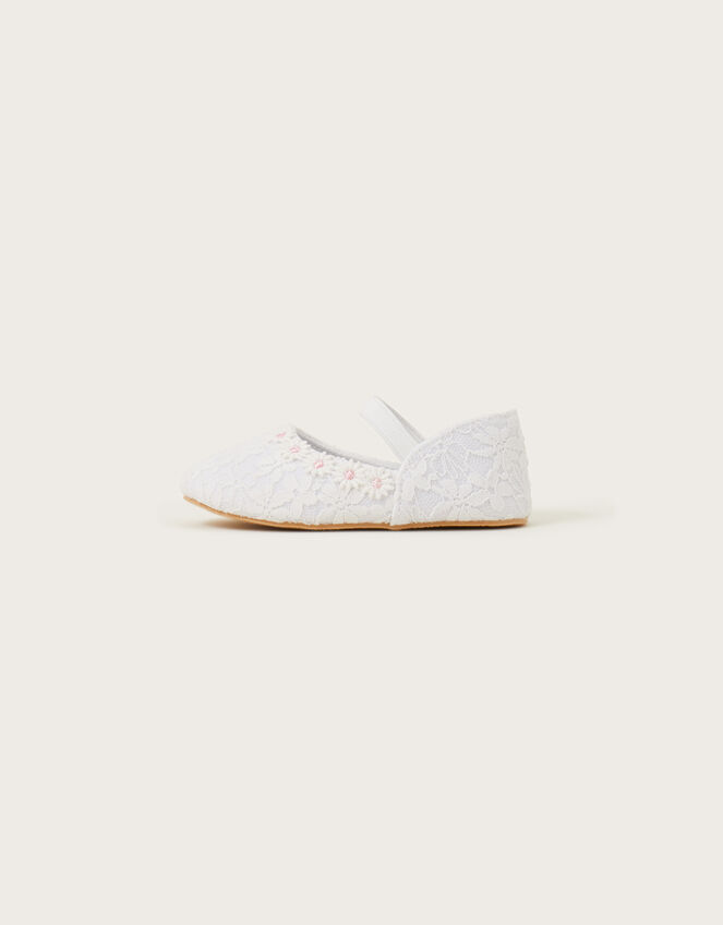Baby Daisy Lace Walker Shoes, Ivory (IVORY), large