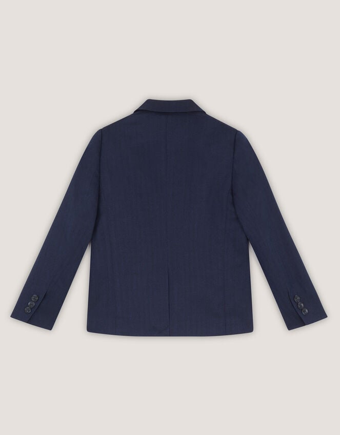 Harry Herringbone Suit Jacket, Blue (NAVY), large