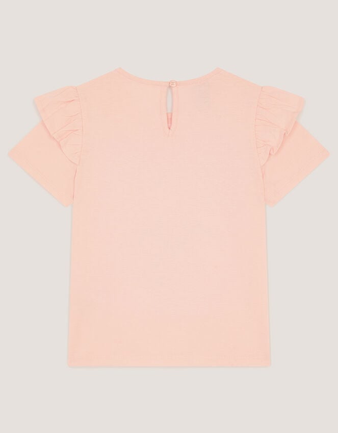 Sequin Bow Dog Graphic T-Shirt, Pink (PINK), large