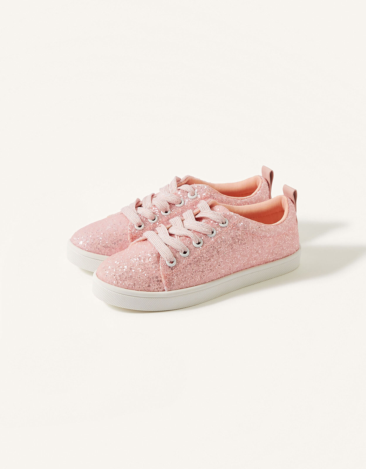 Girls pink glitter trainers new arrivals