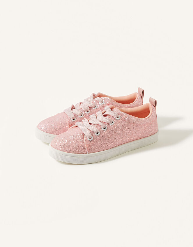 Glitter Trainers, Pink (PINK), large