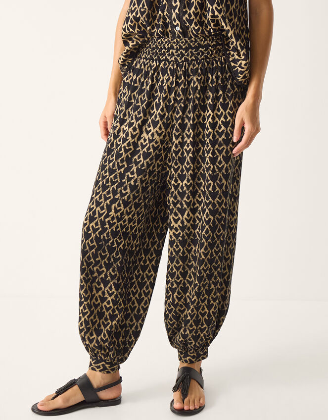 Arti Print Harem Trousers, Black (BLACK), large