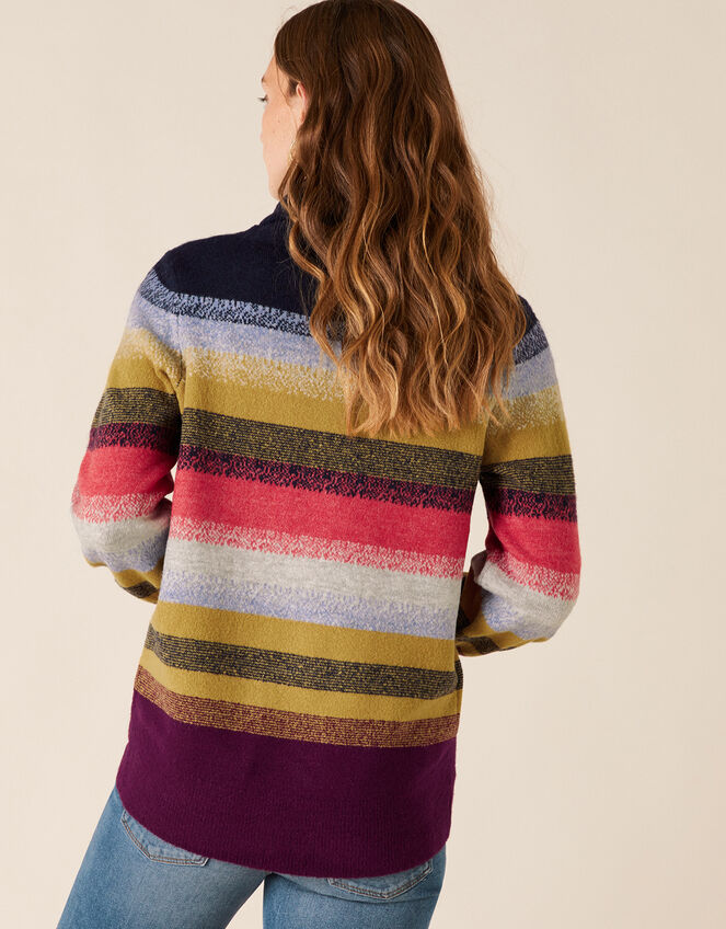 Brushed Stripe Knit Jumper, Multi (MULTI), large