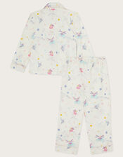Nightime Fairy Button Through Pyjama Set, Ivory (IVORY), large