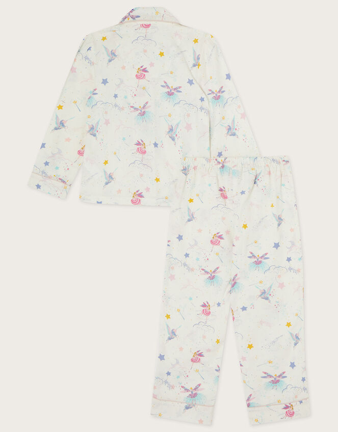 Nightime Fairy Button Through Pyjama Set, Ivory (IVORY), large