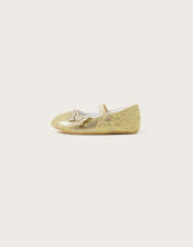Lace Butterfly Walker Shoes, Gold (GOLD), large