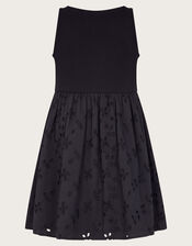 2-in-1 Broderie Dress, Black (BLACK), large