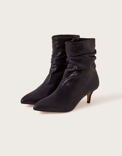 Metallic Ankle Boots Black, Black (BLACK), large
