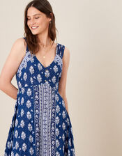 Evy Patch Print Dress, Blue (NAVY), large