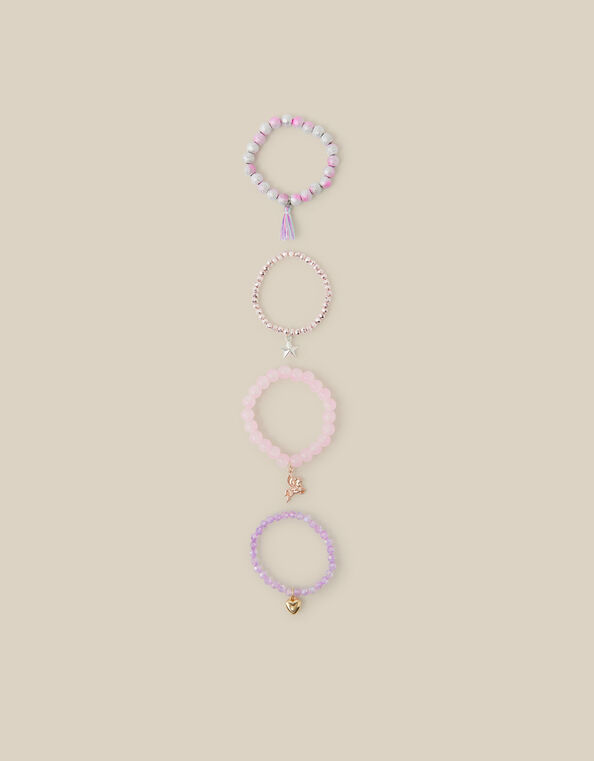 4-Pack Ombr&eacute; Unicorn Beaded Bracelets, , large