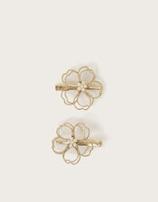 2-Pack Wire Flower Hair Clips, , large