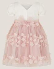 Baby Laura Appliqué Flower Scuba Dress, Pink (DUSKY PINK), large