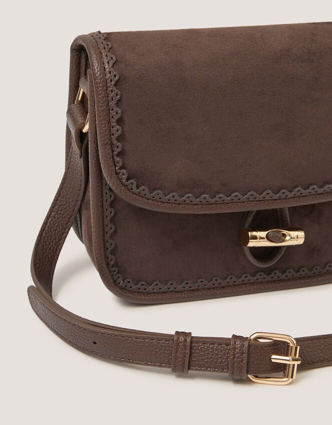 Amy Faux Suede Crossbody Bag, , large