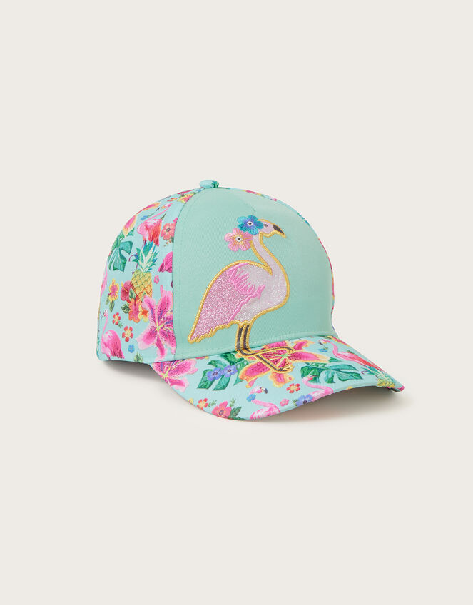 Tropical Flamingo Print Cap, Multi (MULTI), large