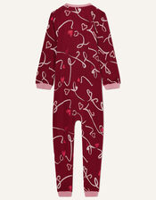 MINI ME Love Print Christmas Sleepsuit , Red (RED), large