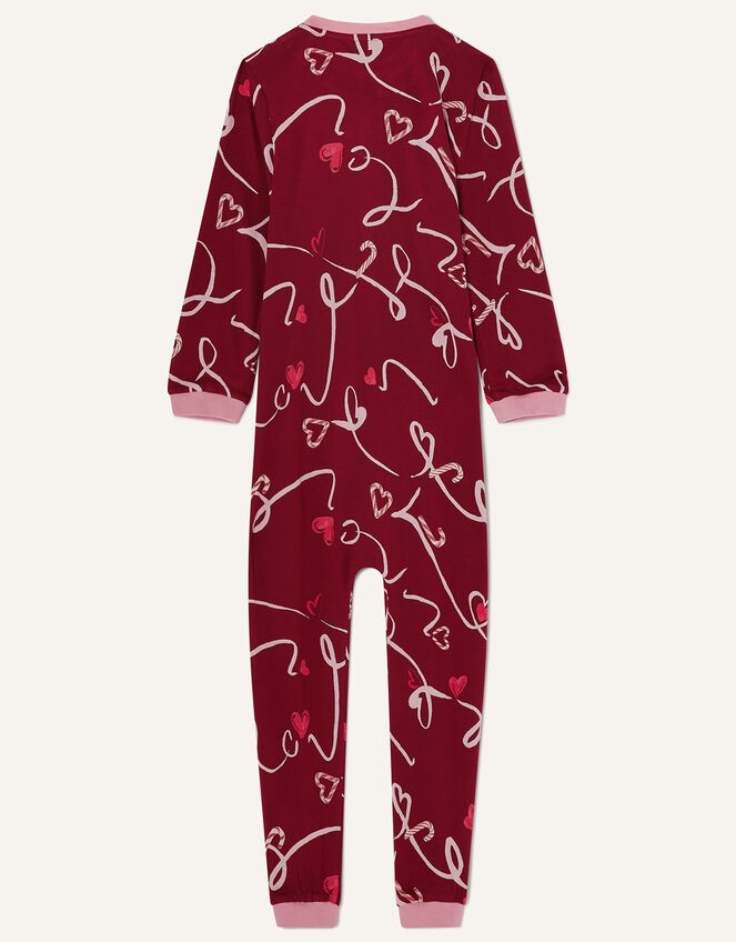MINI ME Love Print Christmas Sleepsuit , Red (RED), large