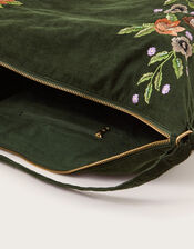 Cord Embroidered Shoulder Bag, , large