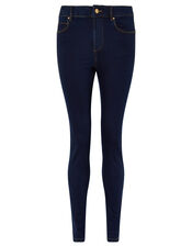 Nadine Dark Rinse Skinny Jeans with Organic Cotton, Blue (INDIGO), large