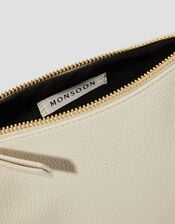 Meg Crescent Sling Bag, Cream (CREAM), large