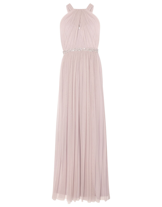 Ellison Twist Embellished Maxi Dress, Pink (PINK), large