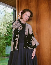 One Hundred Stars Crane Print Kimono Jacket, , large