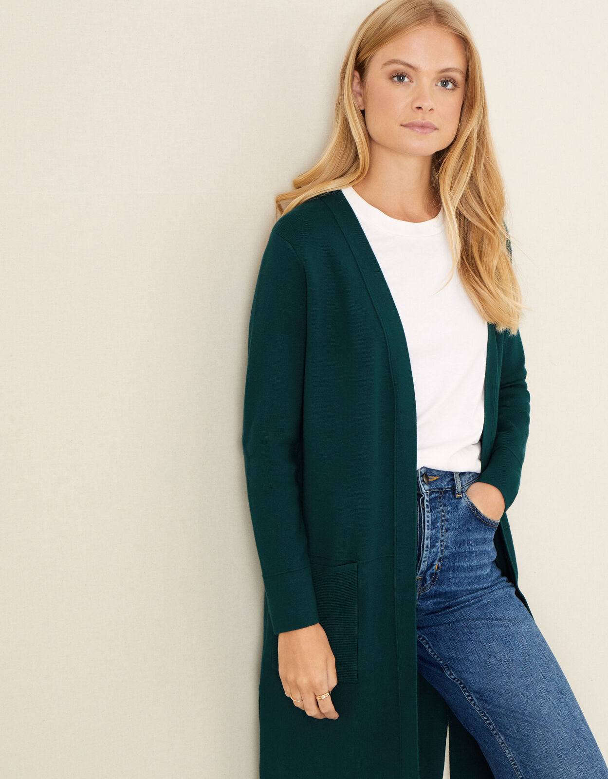 Longline Coatigan Teal