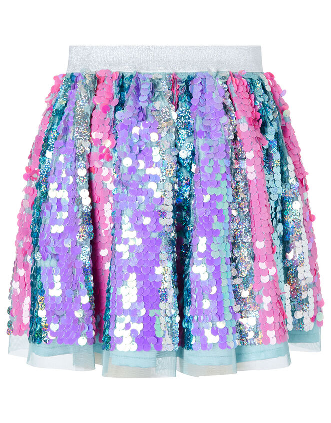 Multicolour Sequin Stripe Skirt, Multi (MULTI), large